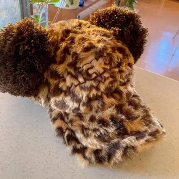 디즈니 레오파드 무늬 귀도리 모자