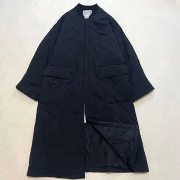 비어즐리 롱 퀼팅 코트 F 충전솜 리브 루즈핏