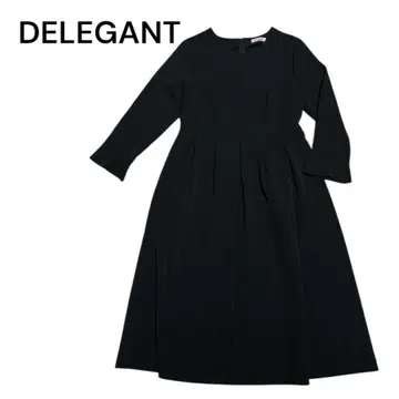 오파크 클립 플레어 원피스 드레스 블랙 긴팔 세레모니 M