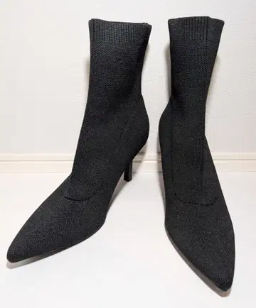 [컨디션 최상] RANDA 니트 부츠 삭스 부츠 블랙 L