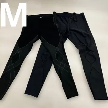 CWX 트레이닝 스패츠 압박 남성용 M 사이즈 블랙 2점 세트