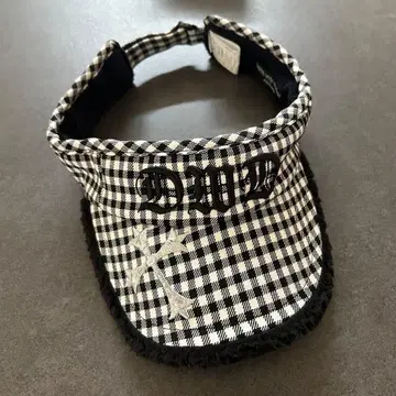 DANCE WITH DRAGON 체크 무늬 바이저 프리 사이즈