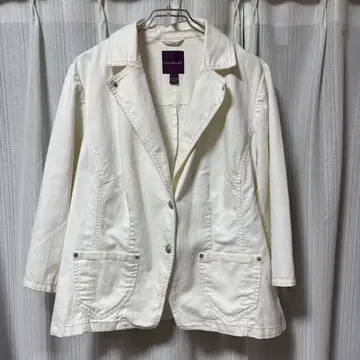 화이트 데님 자켓