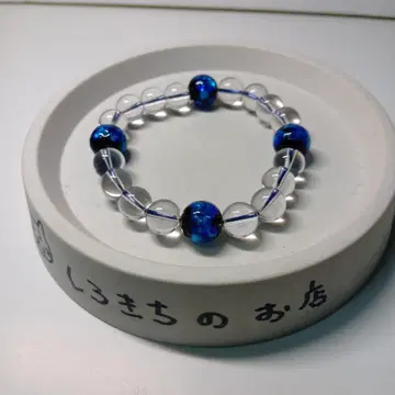 류큐 반딧불이 유리 & 수정 팔찌