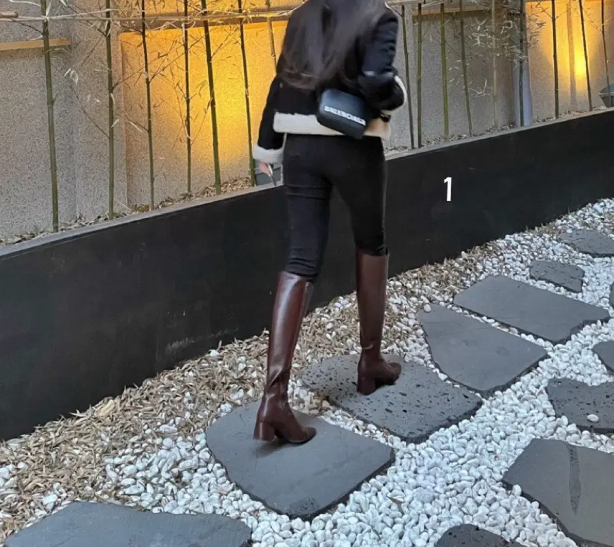 Wine-colored leather long boots 230 platform long boots leather long boots zipper long boots