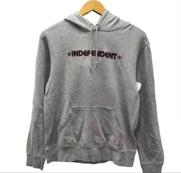 INDEPENDENT 그레이 후드 부착 후드티 S