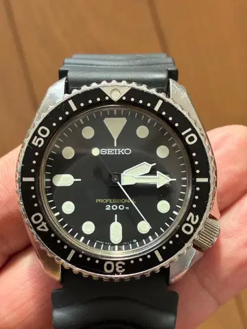 SEIKO 다이버 포화 잠수용 200m 방수 7C43-7010 작동품