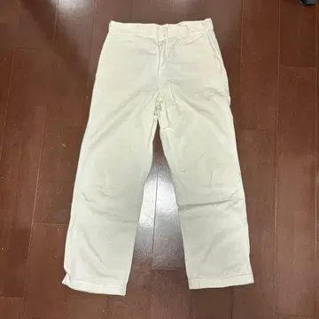 Sanforized 빈티지 워크 팬츠 화이트/크림색
