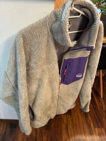 CHUMS 플리스 자켓 XL 그레이 퍼플 KH