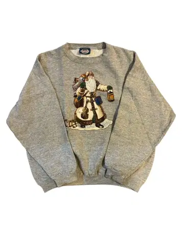 산타클로스 자수 그레이 트레이닝복