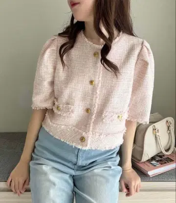 반팔 트위드 자켓 one after another NICE CLAUP