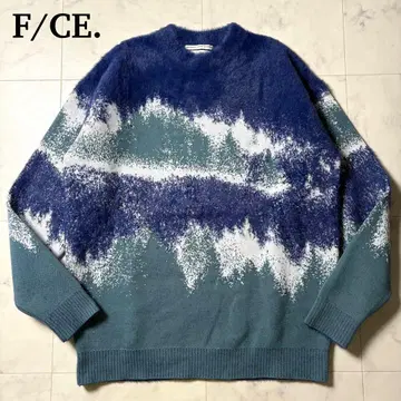 [ 새상품급 ] F/CE. MISTY LANDSCAPE KNIT L 블루