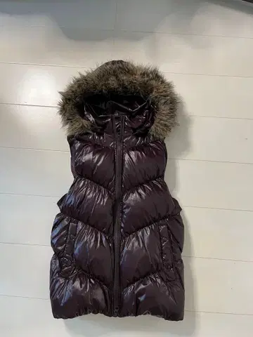 퍼 다운 베스트 보라색 헤이세이