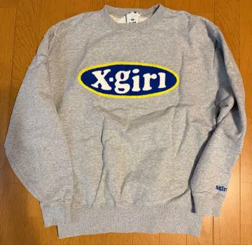 X-girl 맨투맨 그레이 중고품