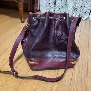 레트로 PIERO GUIDI 보르도 버킷백 숄더백