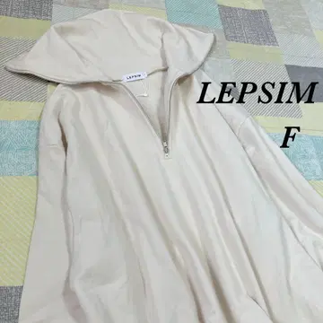 [ LEPSIM ] 렙심 하프 ZIP 맨투맨 오버 사이즈 베이지