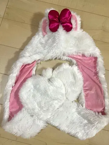 마리 퍼 캡과 장갑 세트