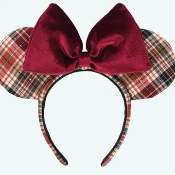 도쿄 디즈니 리조트 미니 체크 미니 마우스 머리띠