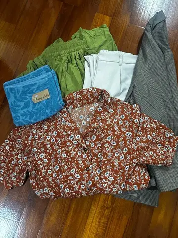 여성용 M 사이즈 묶음 판매 원피스 자켓 스칸초 팬츠