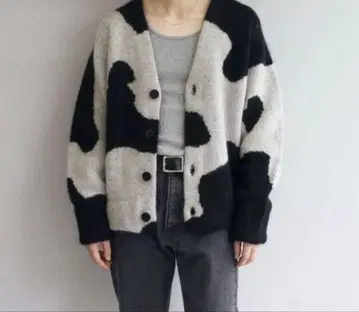 KAIKO COW KNIT MOHAIR CARDIGAN