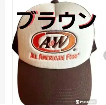 A&W 공식 매장 구매 브라운 메쉬 로고캡 가격 인하 불가