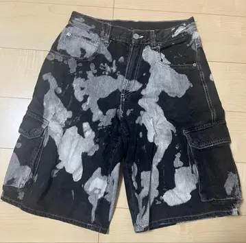 ZARA 카모플라주 하프 데님 블랙