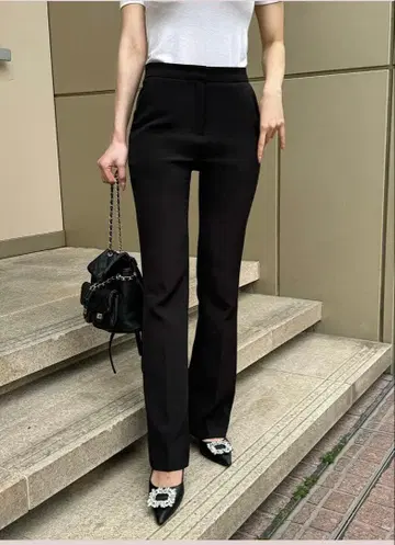 qung 슬림 플레어 론다리 슬랙스