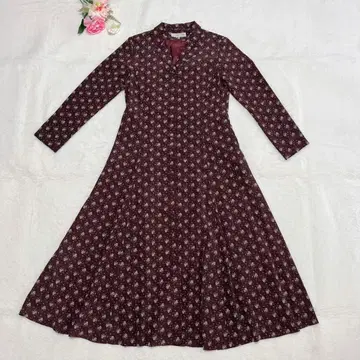 캐서린로스 꽃무늬 원피스 보르도 일본제