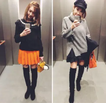 더블 스탠다드 니하이 부츠 24.5 25