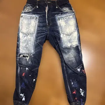 DSQUARED2 페인트 가공 데님 팬츠