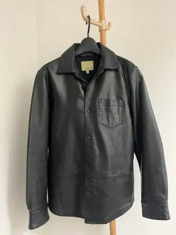 BANANA REPUBLIC 블랙 가죽 셔츠 자켓 양가죽 S 사이즈