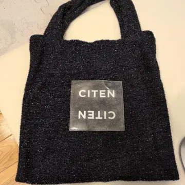 CITEN 라메 믹스 블랙 토트백