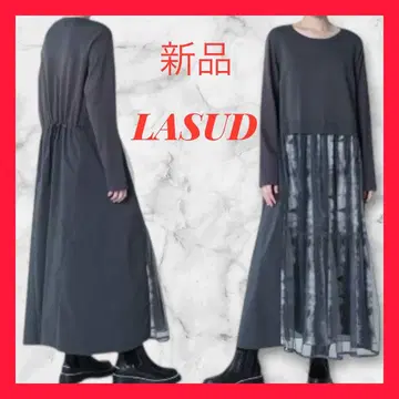 새상품 LASUD 원피스 레이어드 시어