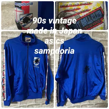 빈티지 90s 세리에 A asics 남성용 L 저리 삼프도리아