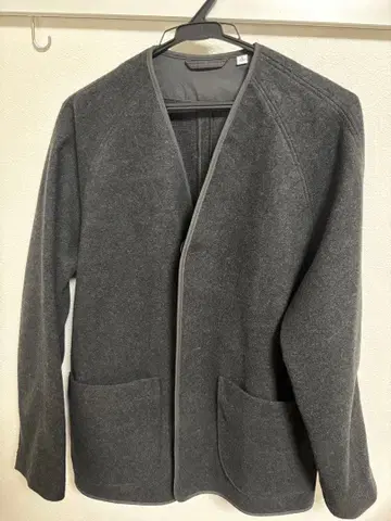 유니클로 U 플리스 가디건 유니클로 유 그레이