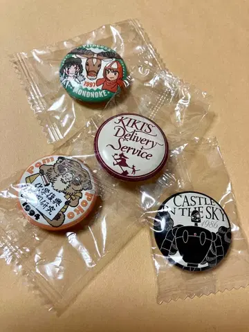 스튜디오 지브리 캔뱃지 컬렉션 미개봉 4개 세트