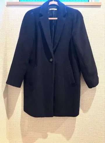 M.deux 엠두 롱 코트 네이비 네이비 컬러