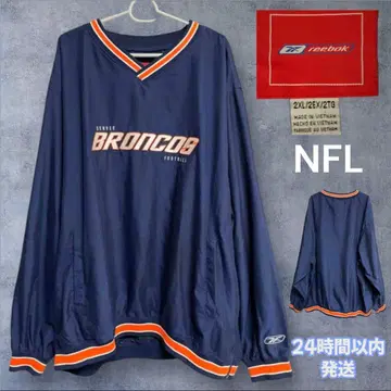 [ 2XL ] NFL 덴버 브롱코스 Reebok 풀오버 나일론