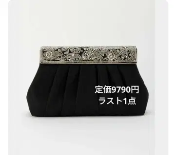 NOCTILUCA 비즈 자수 새틴 클러치백 숄더백 3way 블랙