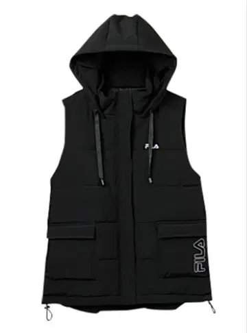 새상품 택 FILA 휠라 여성용 충전솜 베스트 M 블랙 아우터 골프