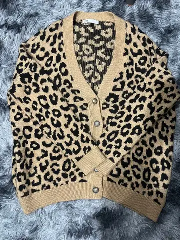 ZARA 가디건 표범 무늬