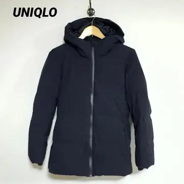유니클로 심리스 다운 파카 네이비 M