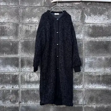 vintage 니트 롱 코트