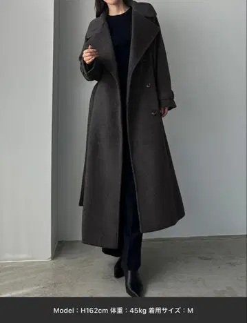 2way 하이넥 울 라이크 허리 쉐이프 플레어 코트