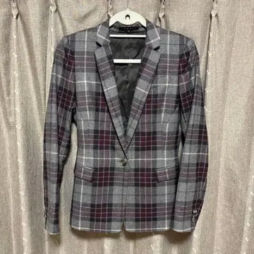y121002 theory 테일러드 자켓 체크 무늬 사이즈2