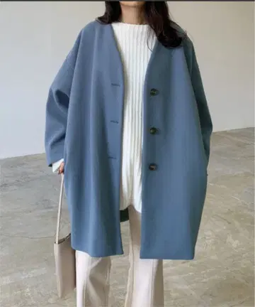 Lian 리안 노카라 미들 코트 블루