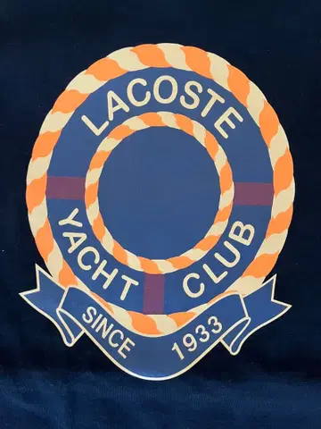 LACOSTE 라코스테 로고 자수 YACHT CLUB 백 프린트 티셔츠