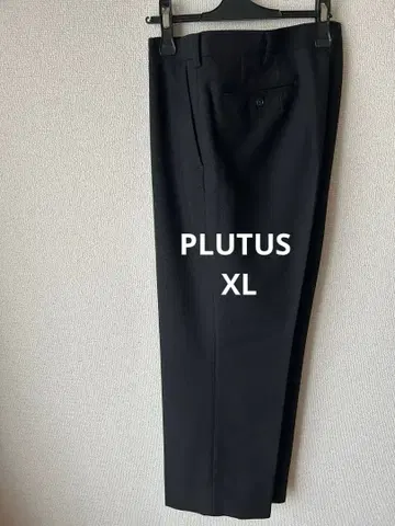 남성용 슬랙스 블랙 PLUTUS