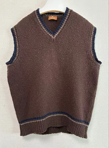Y.Akanine & BEAMS 니트 베스트 XL 브라운