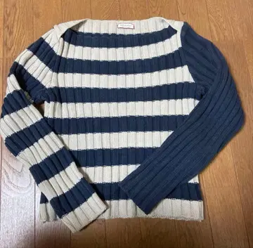 MAX&CO 니트 M 보더 그레이 네이비